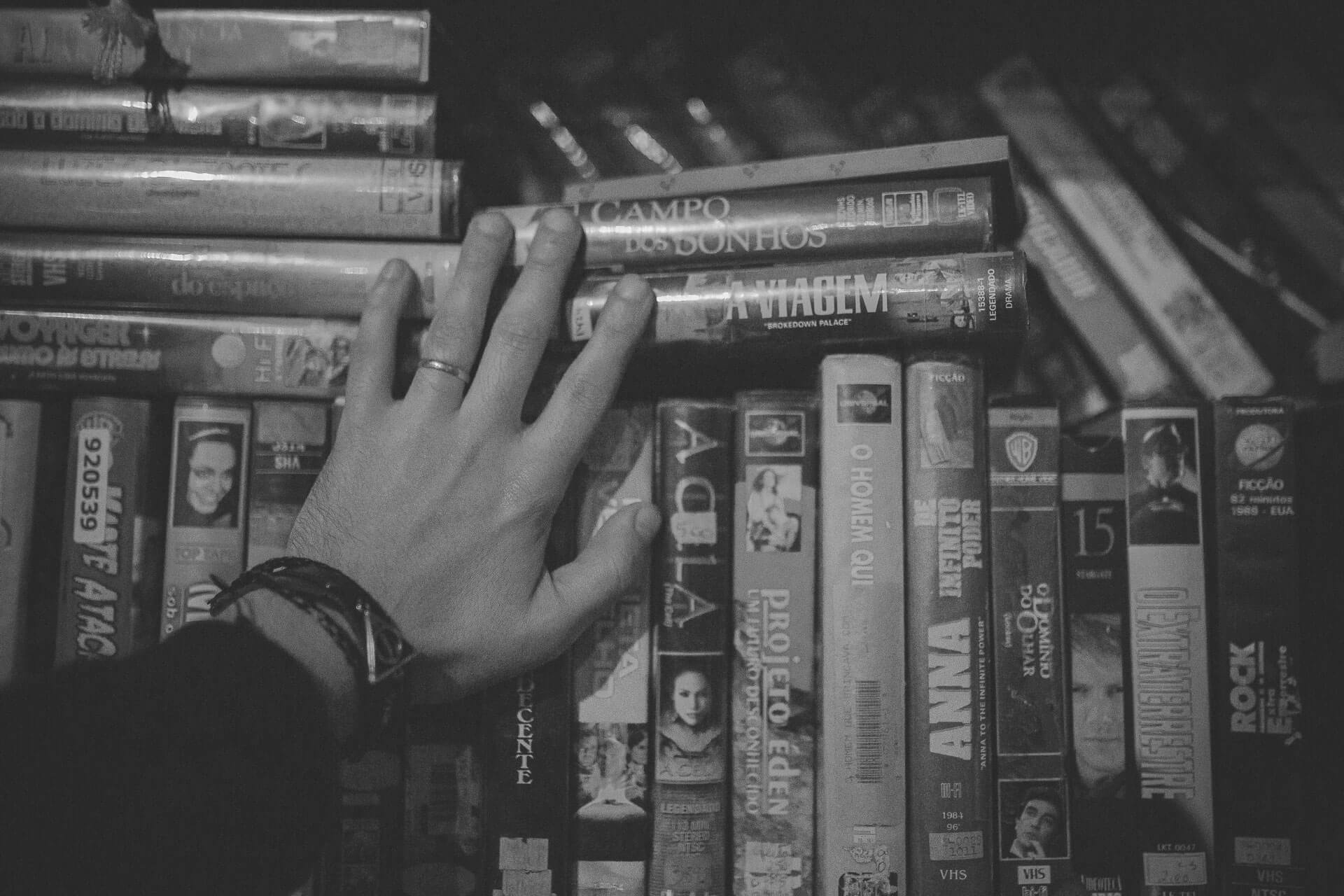 touching the books